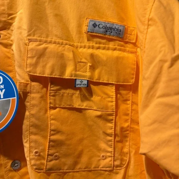 Columbia Bahama II PFG Shirt Mens Short Sleeve Button Up Fishing UPF 50 - Picture 2 of 7